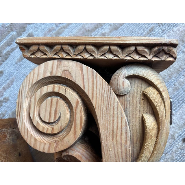 Antique Carved Pine Corbels, a 19th Century Pair For Sale - Image 13 of 13