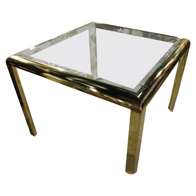 Vintage Design Institute of America DIA Brass Dining Table Game Table For Sale - Image 10 of 11