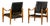 Set of Safari Chairs in Black Leather and Ash by Kaare Klint for Rud Rasmussen For Sale