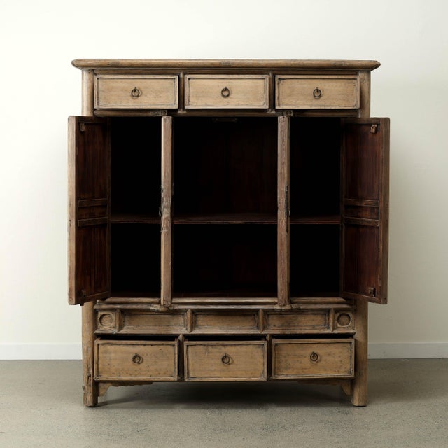 Mid 20th Century Vintage Storage Cabinet - Six Drawers - Weathered Natural For Sale - Image 5 of 16
