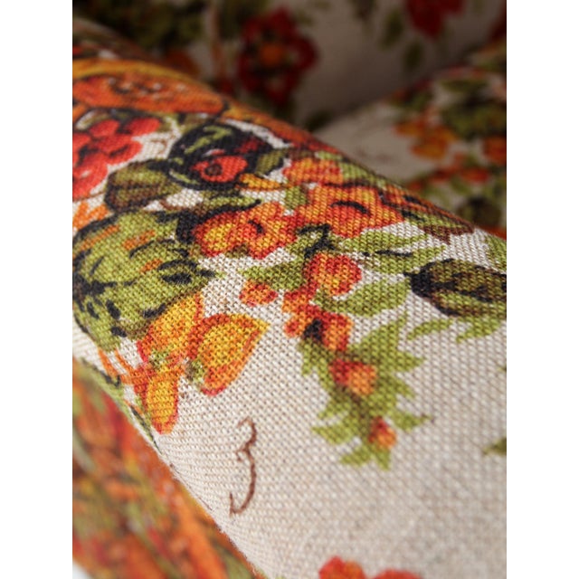 Vintage Colonial Revival Pheasant Floral Sofa For Sale - Image 16 of 18