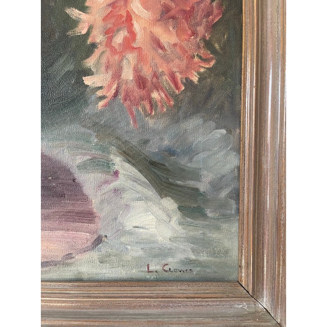 French 19th Century French Floral Style Oil on Canvas For Sale - Image 3 of 4