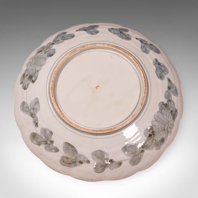 Ceramic Antique Imari Fruit Plate, Japanese, Meiji Ceramic Decorative Charger, Victorian For Sale - Image 7 of 8