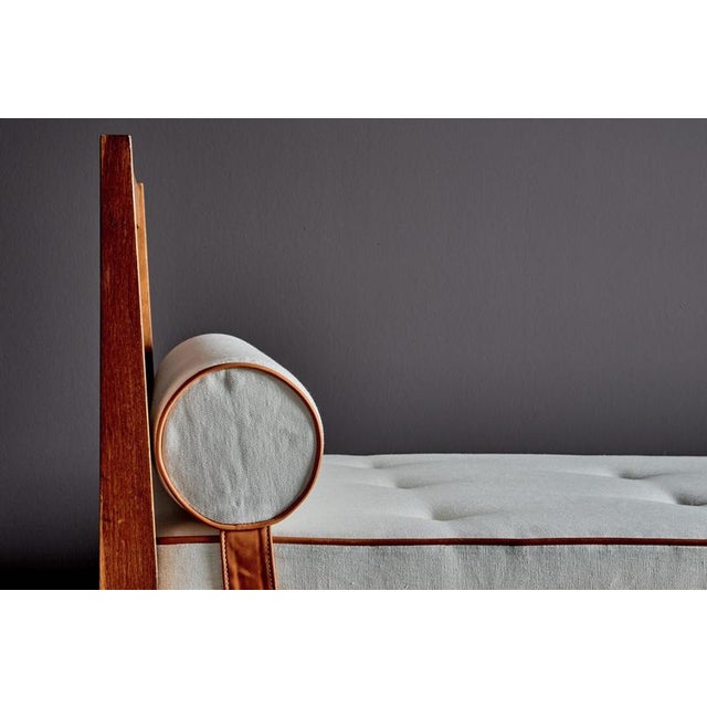 Wood French Daybed in the manner of René Gabriel, 1940s For Sale - Image 7 of 11