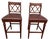 Brown Pair of Vintage Ethan Allen British Classics Crossback Barstools Armchairs Empire Style For Sale - Image 8 of 14