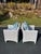 Pair of White Wicker Club Chairs For Sale - Image 11 of 18