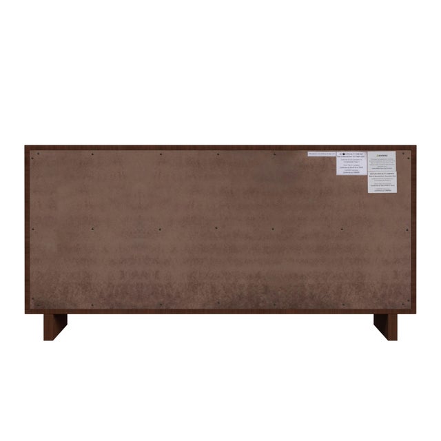 2020s Halmstad 62 in. W Rectangular Wood Panel 6 Drawer Dresser with Soft Close Drawers, Brown For Sale - Image 5 of 7