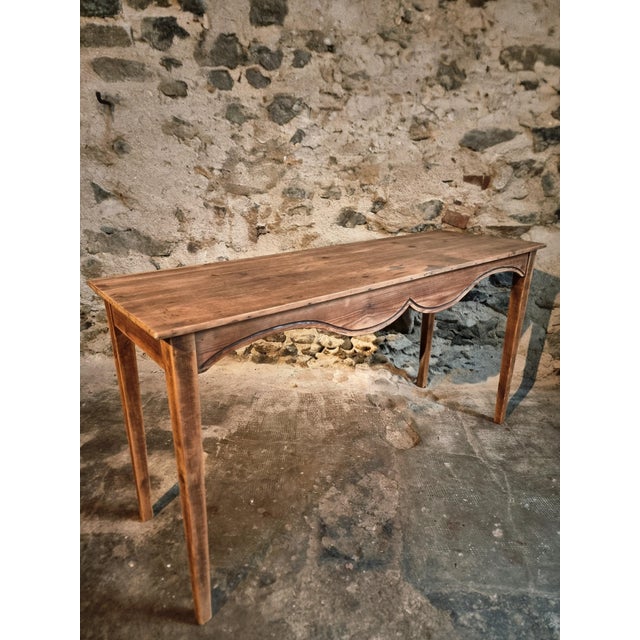 Vintage French Pine Console Table, 1930s For Sale - Image 12 of 12