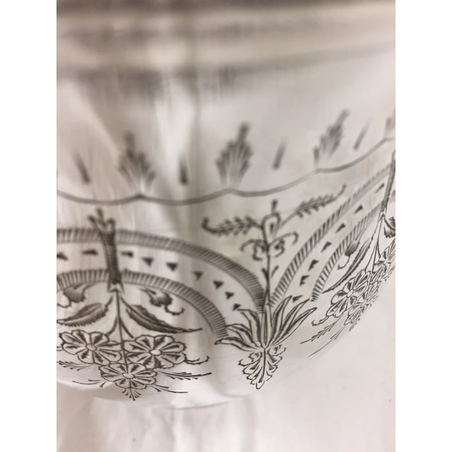 Metal Antique Etched Silver Vase For Sale - Image 7 of 10