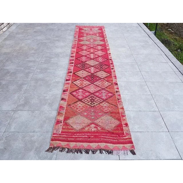 Textile 1960s 3x12 Vintage Low Pile Hallway Runner Rug For Sale - Image 7 of 7