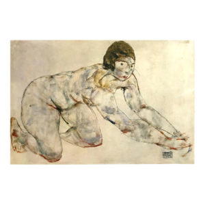 1981 Egon Schiele 29 Erotic Drawings Kneeling Nude