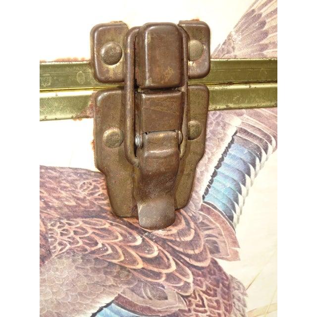 Vintage 16" High Mid Century Modern Storage Box ~ Record Holder Box W Duck Birds For Sale - Image 10 of 12