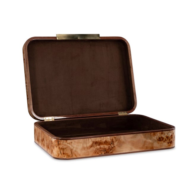 Traditional Maitland-Smith Bleached Walnut Burl Box For Sale - Image 3 of 3