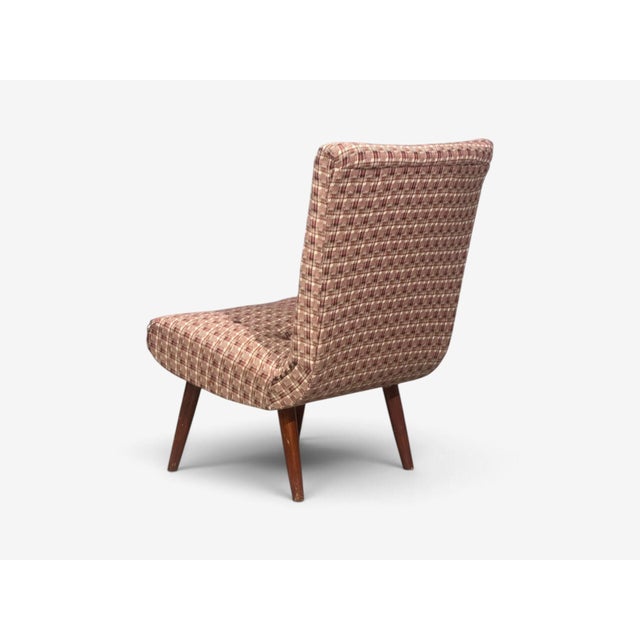 Wood Swedish Modern, Slipper Chairs, Birch, Fabric, Sweden, 1940s For Sale - Image 7 of 11