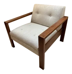 Vintage w.h. Gunlocke Chair Company Armchair Newly Reupholstered