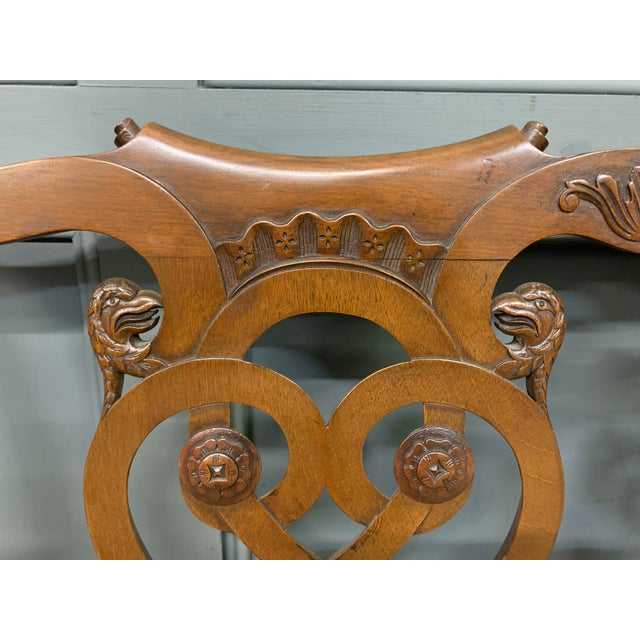 Chippendale Style Carved Mahogany Settee, 1900 For Sale - Image 18 of 18