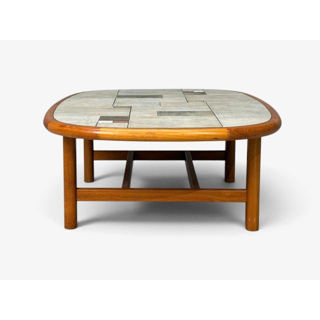 Gangso Møbler, Danish Modern, Coffee Table, Teak, Mosaic Tile, Denmark, 1970s For Sale In New York - Image 6 of 11