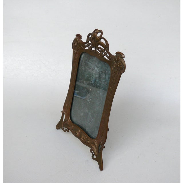 Art Nouveau Floral Picture Frame in Bronze, 1890s For Sale - Image 6 of 17
