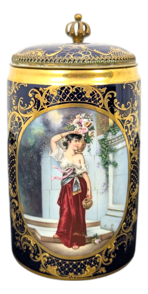 Porcelain Tankard Mug from Royal Vienna, 19th-20th Century