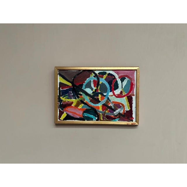 1960s Abstract Composition, 1960, Oil Painting on Canvas, Framed For Sale - Image 5 of 12
