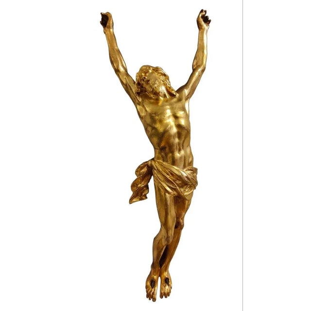 Large Cross with Christ in Gilt Bronze, 1640 For Sale - Image 12 of 13