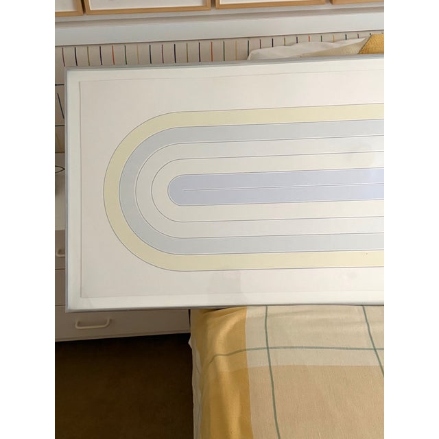 Frank Stella Frank Stella Del Mar Screenprint From 1972 Race Track Series #32/75 Signed Numbered Archivally Framed For Sale - Image 4 of 12