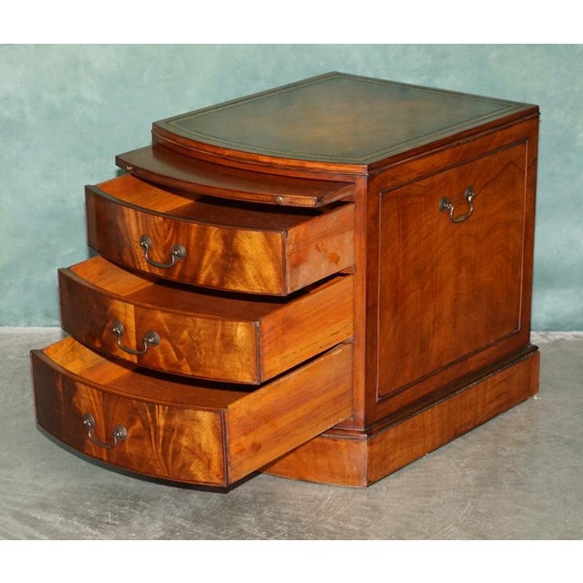 Regency Flamed Hardwood Bedside Chests of Drawers with Leather Tops, Set of 2 For Sale - Image 13 of 18