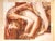 Lovers - Nude Couple in Bed - Figurative Composition in Acrylic on Paper Expressive depiction of a nude couple by Byron...