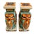 Ceramic Vintage Chinoiserie Celadon & Ochre Ceramic Elephant Glazed Plant Stands / Bookends For Sale - Image 7 of 10
