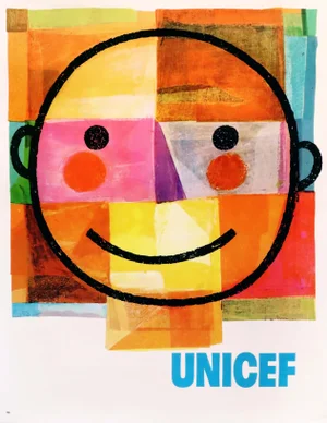 1980s Original United Nations Poster, Smile (Child Smiling)