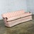 Art Deco Early to Mid-20th Century Art Deco to Art Nouveau Pink Channeled Back Sofa W/Walnut Arms Frame Only For Sale - Image 3 of 12