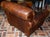Vintage Natuzzi Italian Brown Leather Club Chair For Sale In Miami - Image 6 of 8