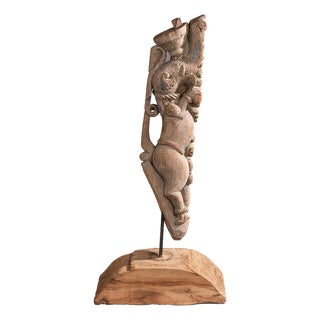 20th Century Indian Yali Carving on Stand, 1940s For Sale
