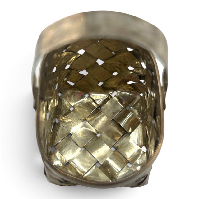 1970s Mid 20th Century Cartier Sterling Silver Miniature Basket For Sale - Image 5 of 6
