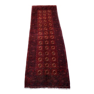 1960s Authentic Vintage Hand Knotted Traditional Rug Runner For Sale