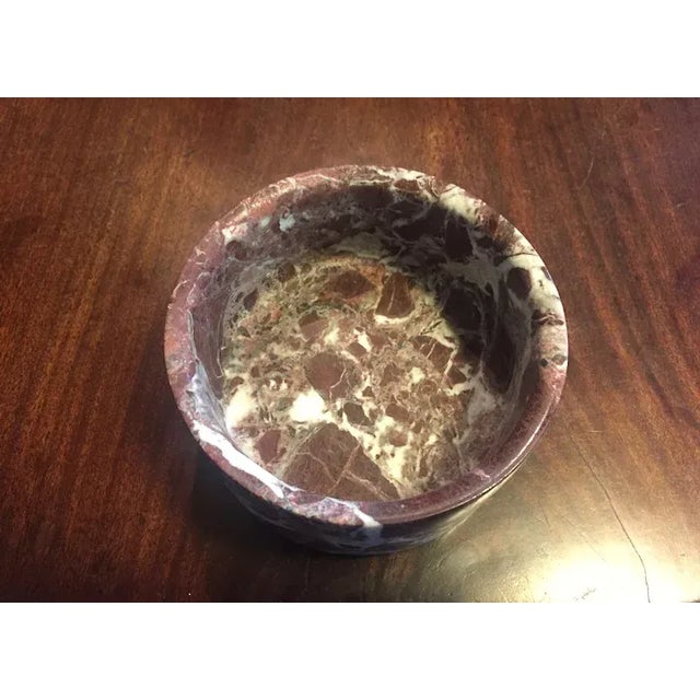 Mid-Century Modern Italian Rouge Marble Wine Bottle Coaster or Bowl For Sale - Image 11 of 13