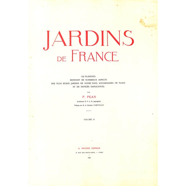PEAN, P. A. Vincent Editeur 1925 18" x 13 1/2" Planches 65 -132 65 A 75 Versailles 70 A 83 Les Trianons 84 A 89 Compiege,...