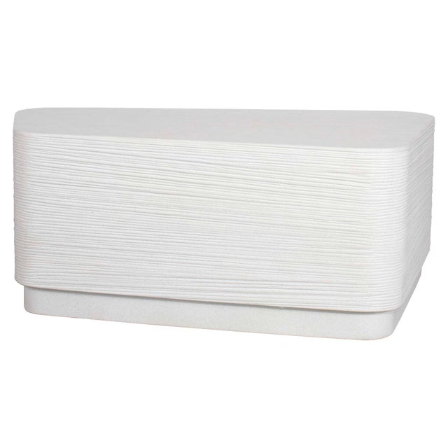 Saltwater White Concrete Coffee Table For Sale - Image 10 of 11