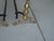 Metal Pair of Vintage American Federal Brass Andirons W Wrought Iron Log Holders For Sale - Image 7 of 9