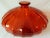 Large Vintage C1980s Red Scalloped Glass Floor Vase For Sale - Image 9 of 9