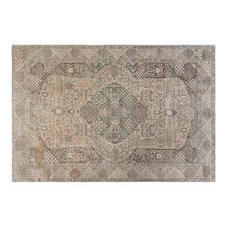 Authentic 19th Century Beige Persian Tabriz Rug For Sale
