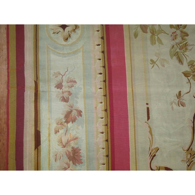French Zabihi Collection 19th Century Palace Size French Aubusson - 13'5" x 20'7" For Sale - Image 3 of 6