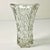 This is a lovely cut glass clear vase featuring starbursts and cross hatching. It has a six-sided shape and flares out at...