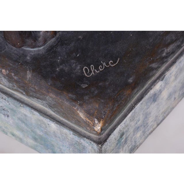 Black Art Deco Sclpture of Lion in Ceramic and Bronze from Goldscheider, Vienna, Austria, 1910s For Sale - Image 8 of 14