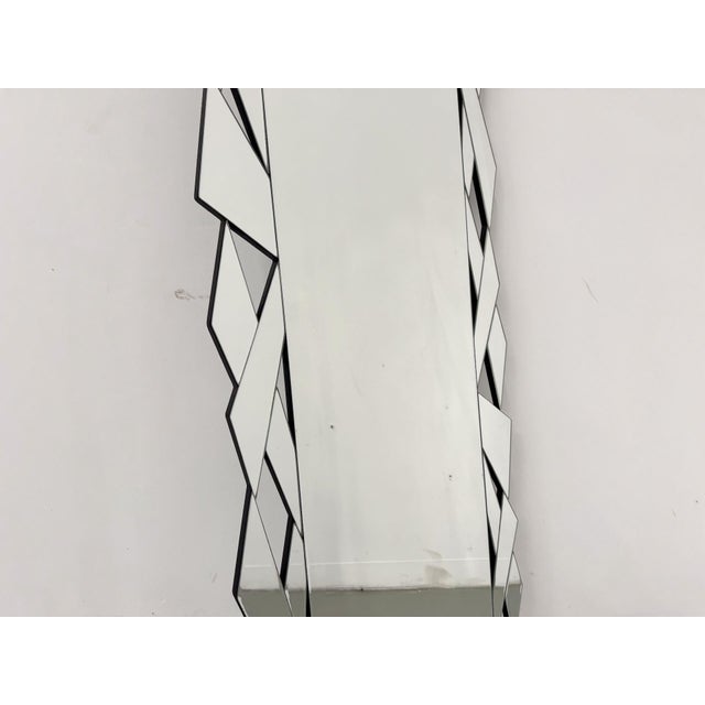 2000 - 2009 Vintage Graphic Faceted Mirror, 2000s For Sale - Image 5 of 13