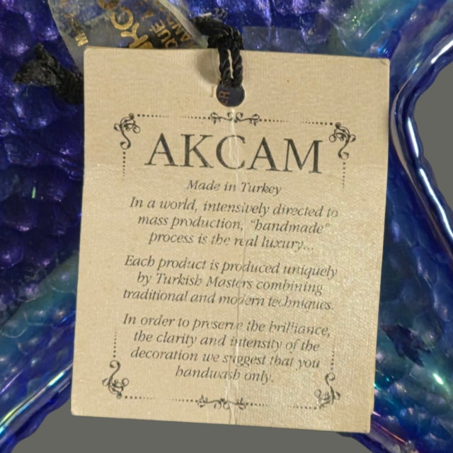 Coastal Late 20th Century Coastal Multi-Color Star Fish Akcam Glass Coasters - Set of 4 For Sale - Image 3 of 10