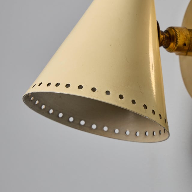 1950s Stilnovo White Perforated Metal Sconce For Sale - Image 17 of 18