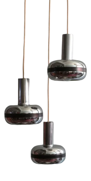 Cascade Pendant with Chrome Globes, 1970s