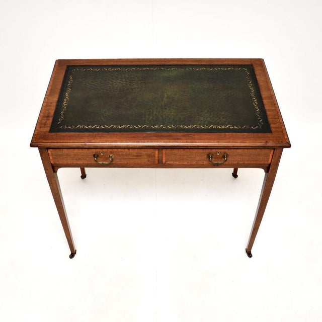 Antique Edwardian Inlaid Desk, 1900s For Sale - Image 4 of 11
