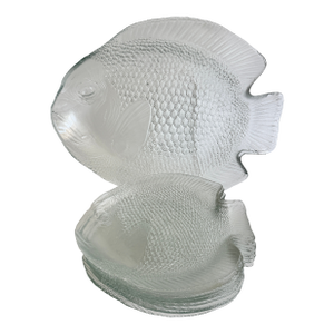 Vintage French Poisson Fish Shaped Platters and Plates - Set of 14